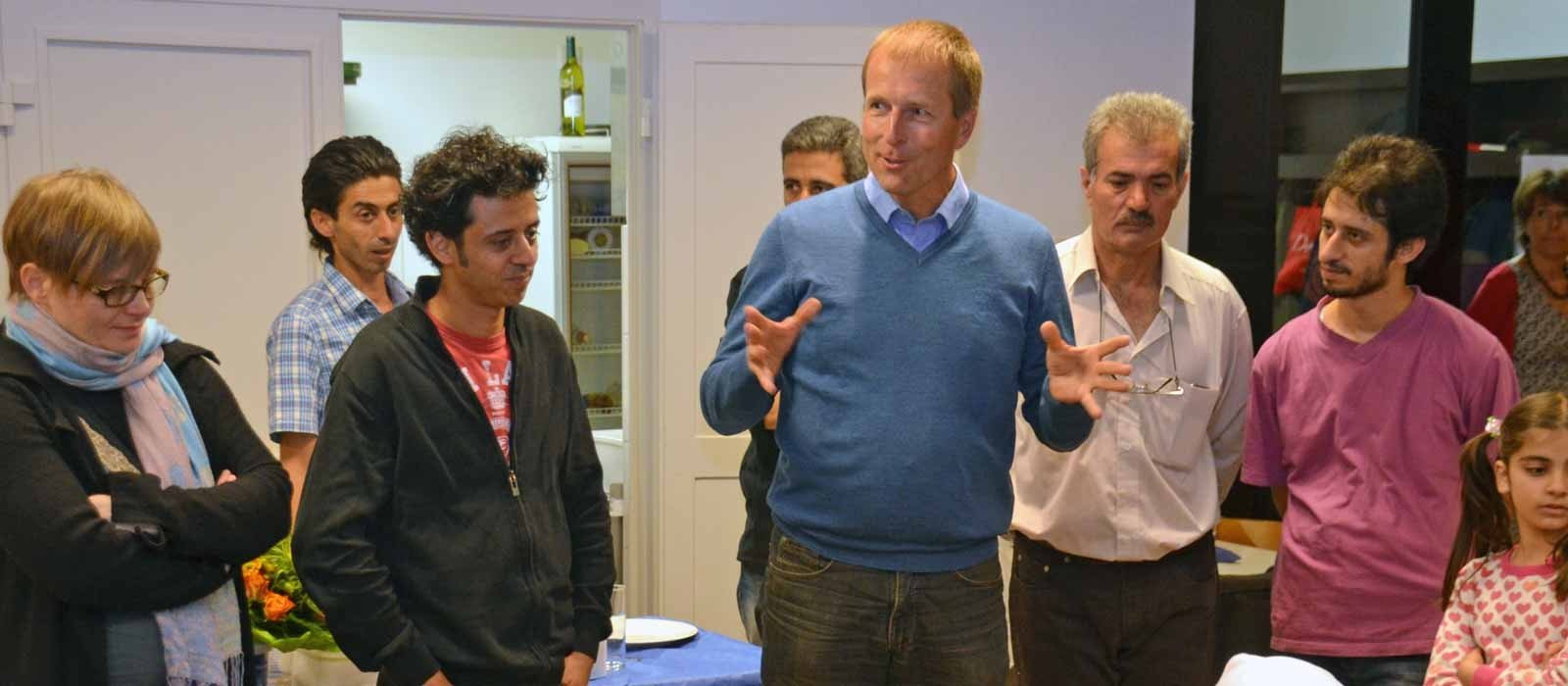Eine syrische Familie findet wieder zusammen. Bonn-Nord