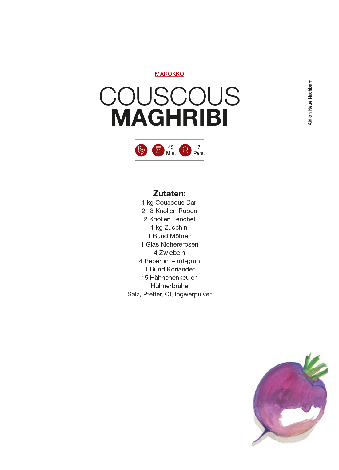 Aicha El-Omari Engels - Couscous Maghribi - Zutaten